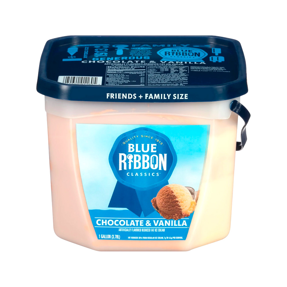 Helado De Vainilla Y Chocolate, Blue Ribbon.